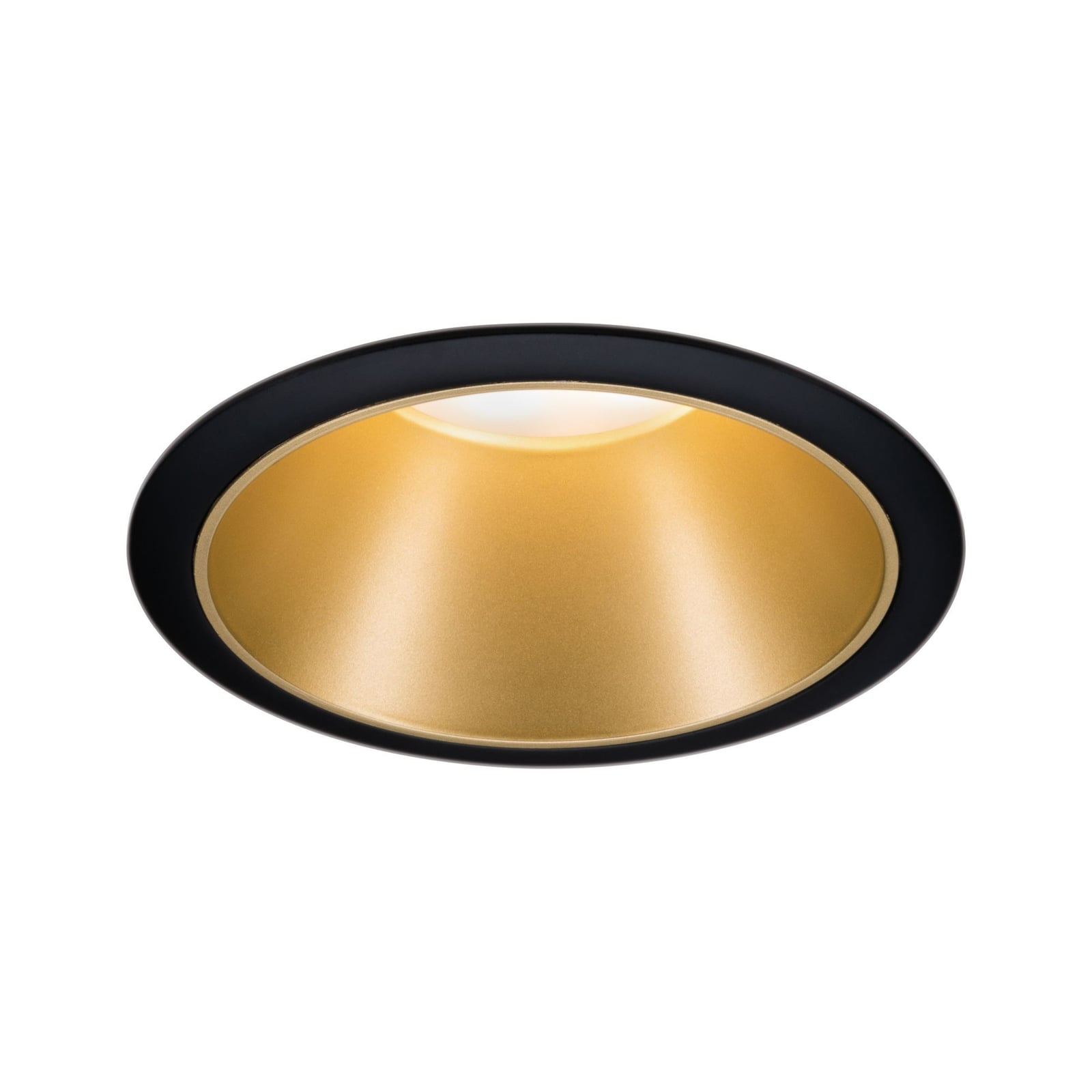 LED innbyggingsspot Cole gull-svart Ø9 cm IP44 dimbar bakside