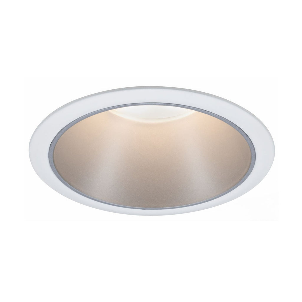 LED innbyggingsspot Cole sølv hvit dimbar IP44 Ø8,8 cm bakside