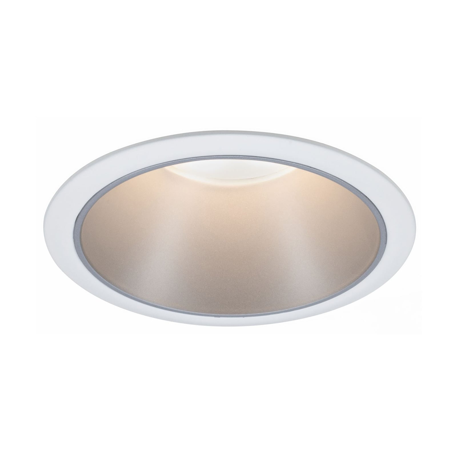 LED innbyggingsspot Cole sølv hvit dimbar IP44 Ø8,8 cm bakside