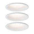 LED innbyggingsspot Cymbal 3-pack dimbar hvit IP44 fra forfra