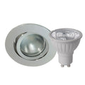 LED innbyggingsspot Decoclic sett GU10 5,2W dimbar sølv for takbelysning