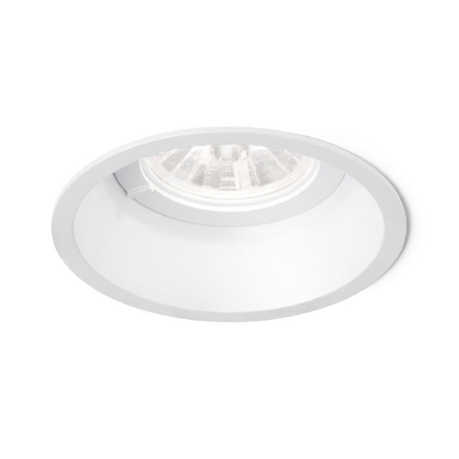 LED innbyggingsspot Deep 1.0 dim-to-warm hvit aluminium for takbelysning