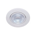 LED innbyggingsspot Dekto svingbar 8W IP44 Ra90 2700K fra Bioledex vist forfra