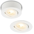 LED innbyggingsspot Desi svingbar hvit Ø9 cm 5W varmhvit forfra