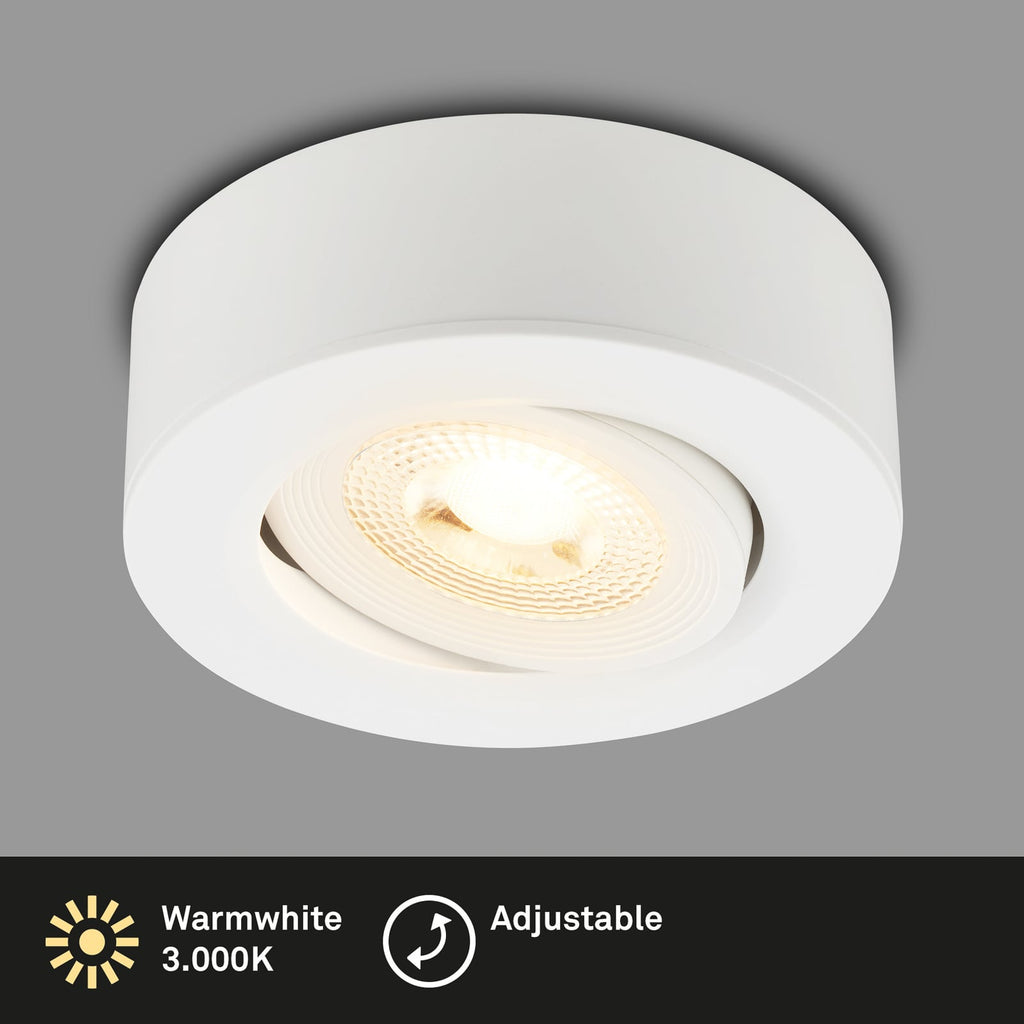 LED innbyggingsspot Desi svingbar hvit Ø9 cm 5W varmhvit installasjon
