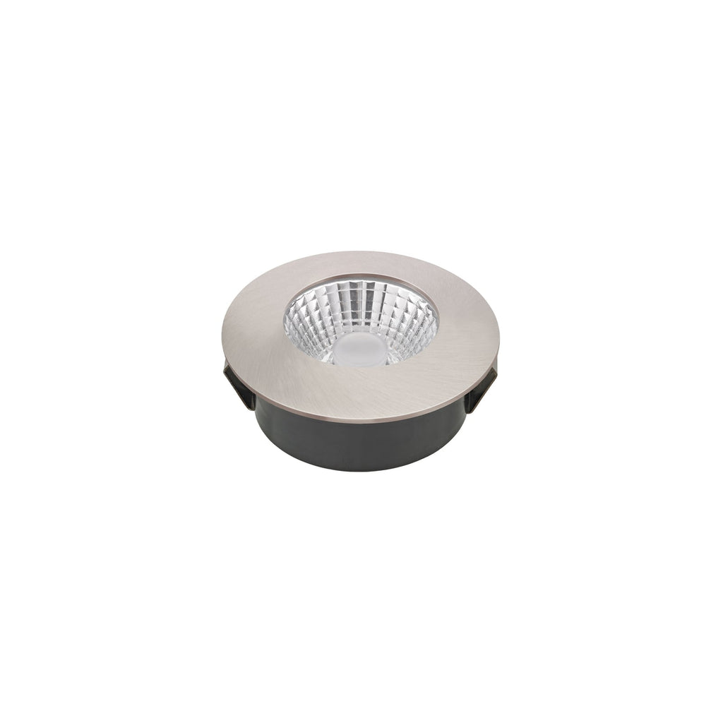 LED innbyggingsspot Diled Dim-to-Warm stål Ø6,7 cm 5W Ra95 forfra