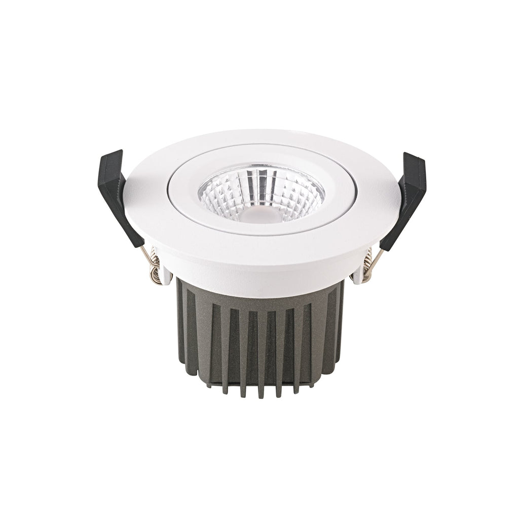 LED innbyggingsspot Diled dimbar Ø8,5 cm 10W 3000K hvit forfra