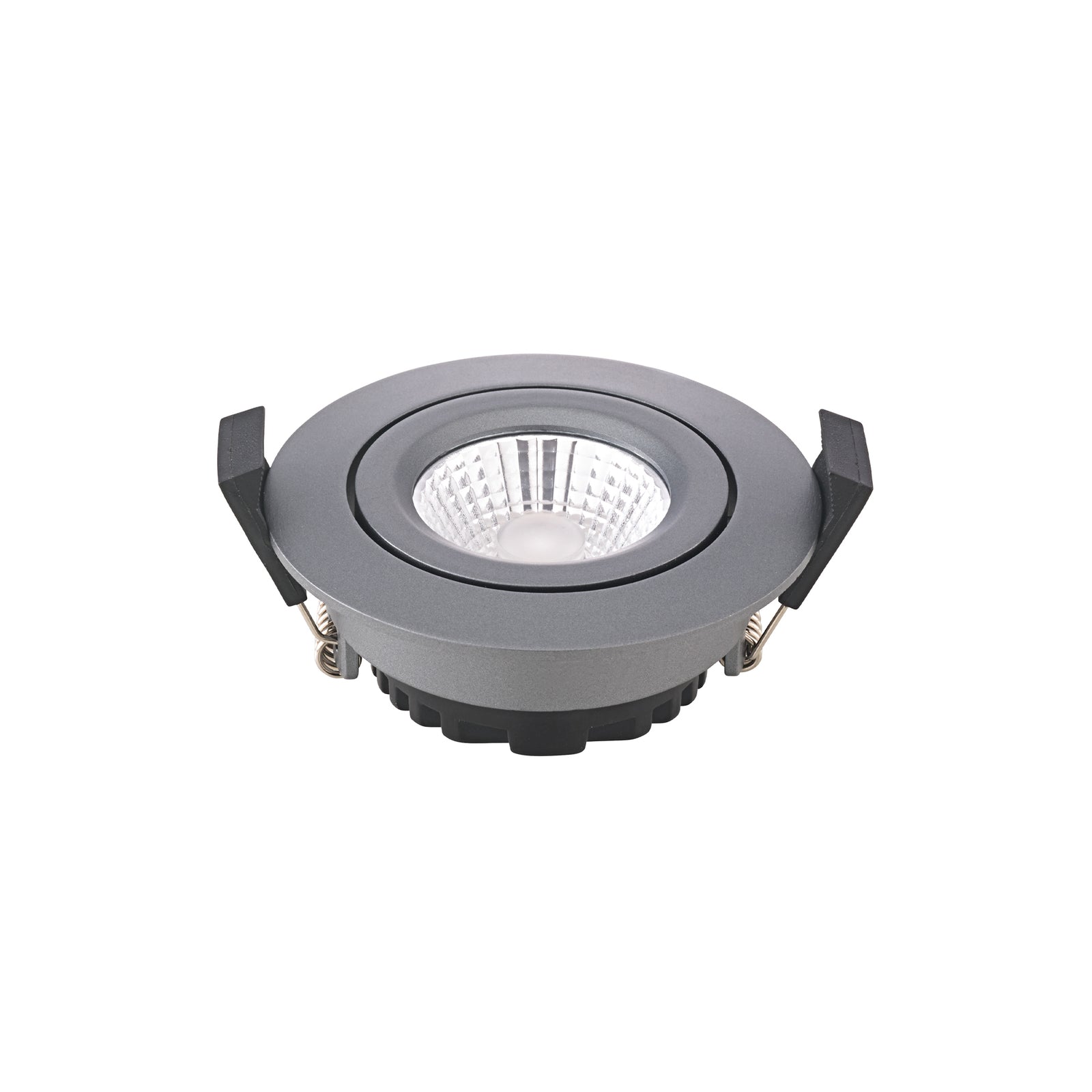 LED innbyggingsspot Diled dimbar Ø8,5 cm 6W antrasitt Sigor forfra