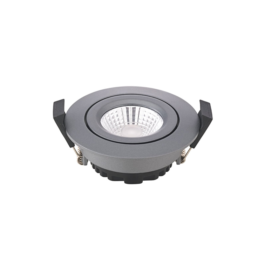 LED innbyggingsspot Diled dimbar Ø8,5 cm 6W antrasitt Sigor forfra