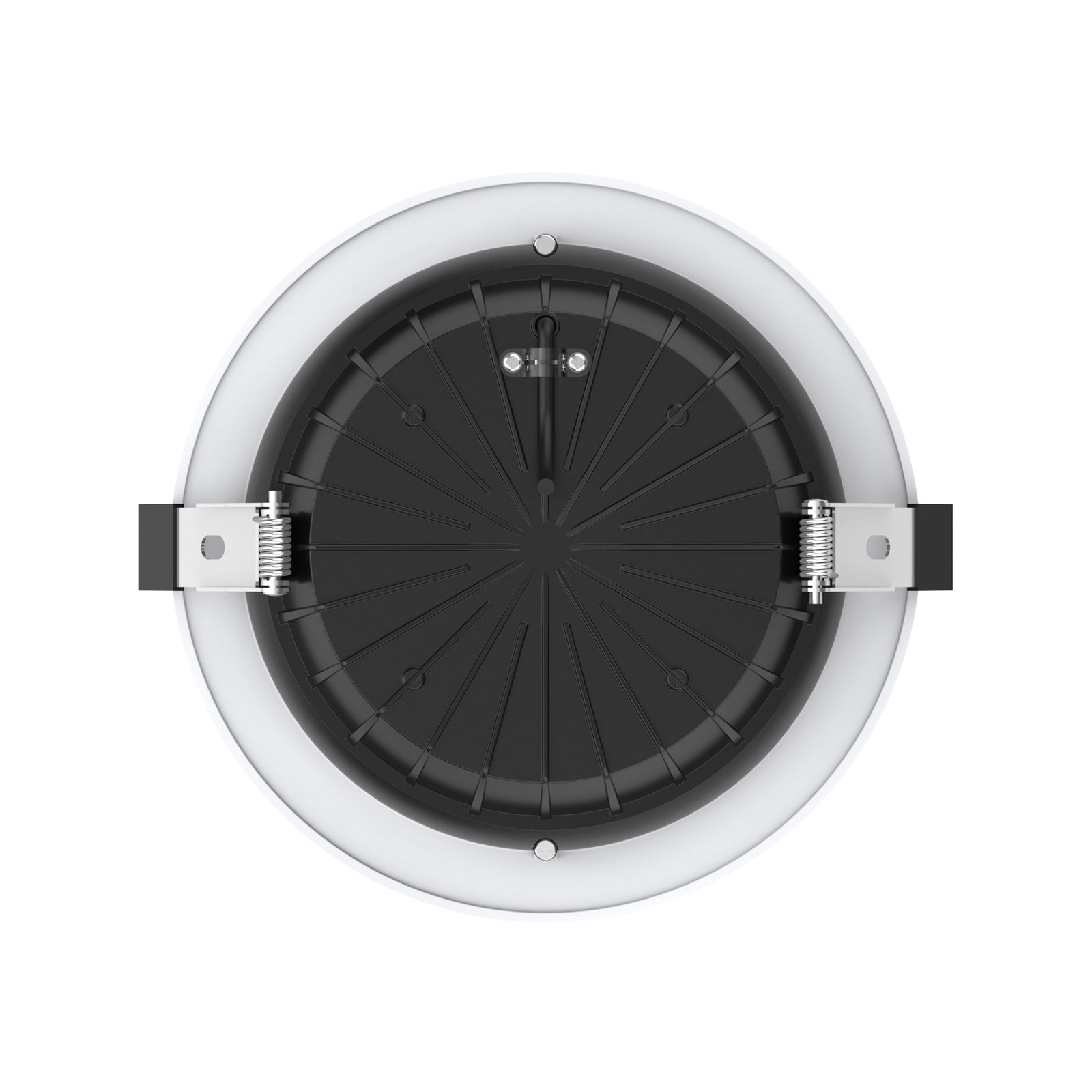 LED innbyggingsspot dimbar Ø19 cm CCT IP54 hvit 13W sideprofil