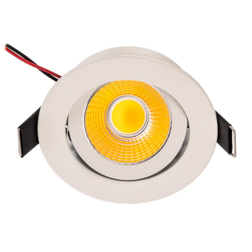 LED innbyggingsspot dimbar svingbar rund hvit 7W 3000K - BRUMBERG nærbilde av lampehode