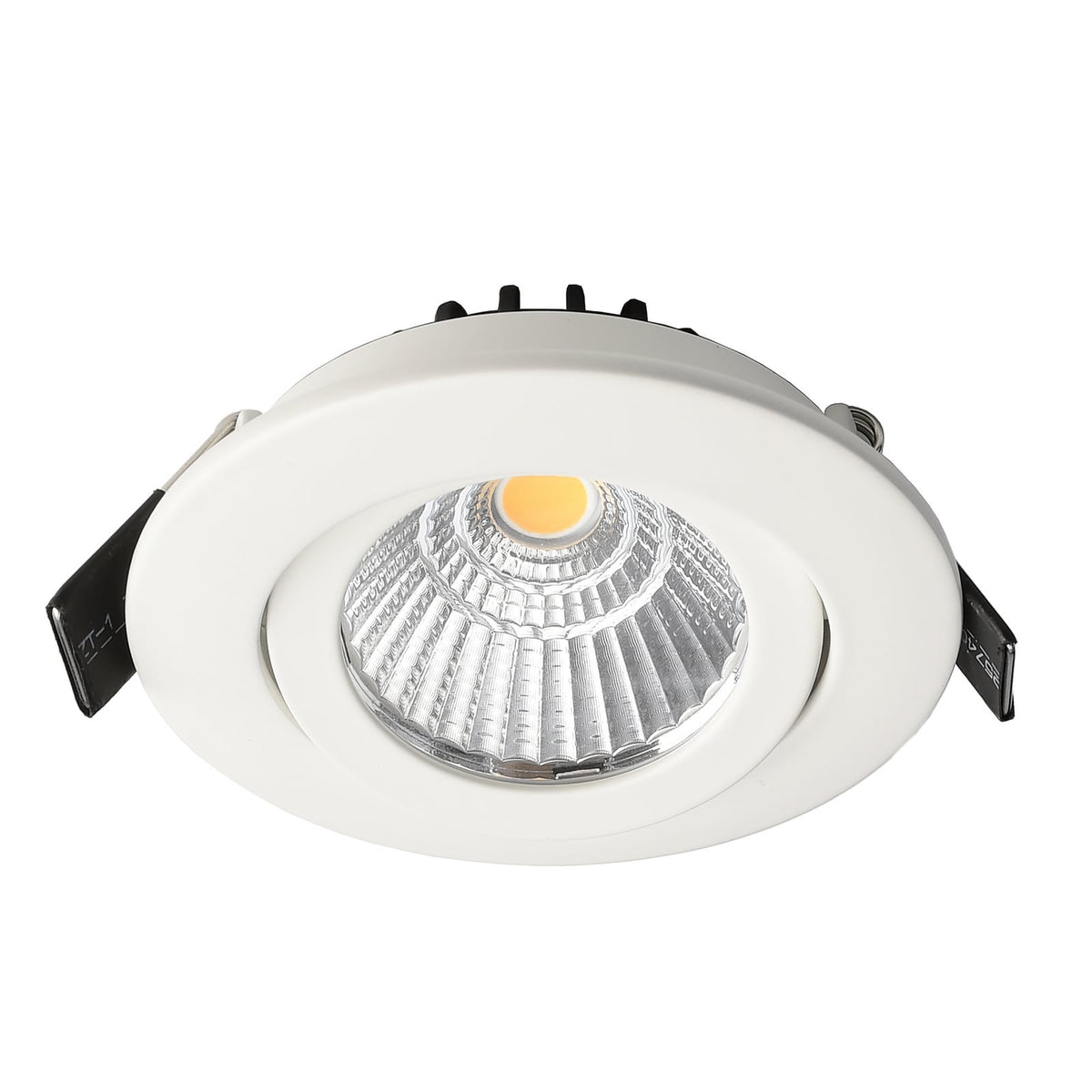LED innbyggingsspot Dione dimbar hvit Ø8,2 cm montert i tak