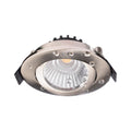 LED innbyggingsspot Dione dimbar nikkel forfra