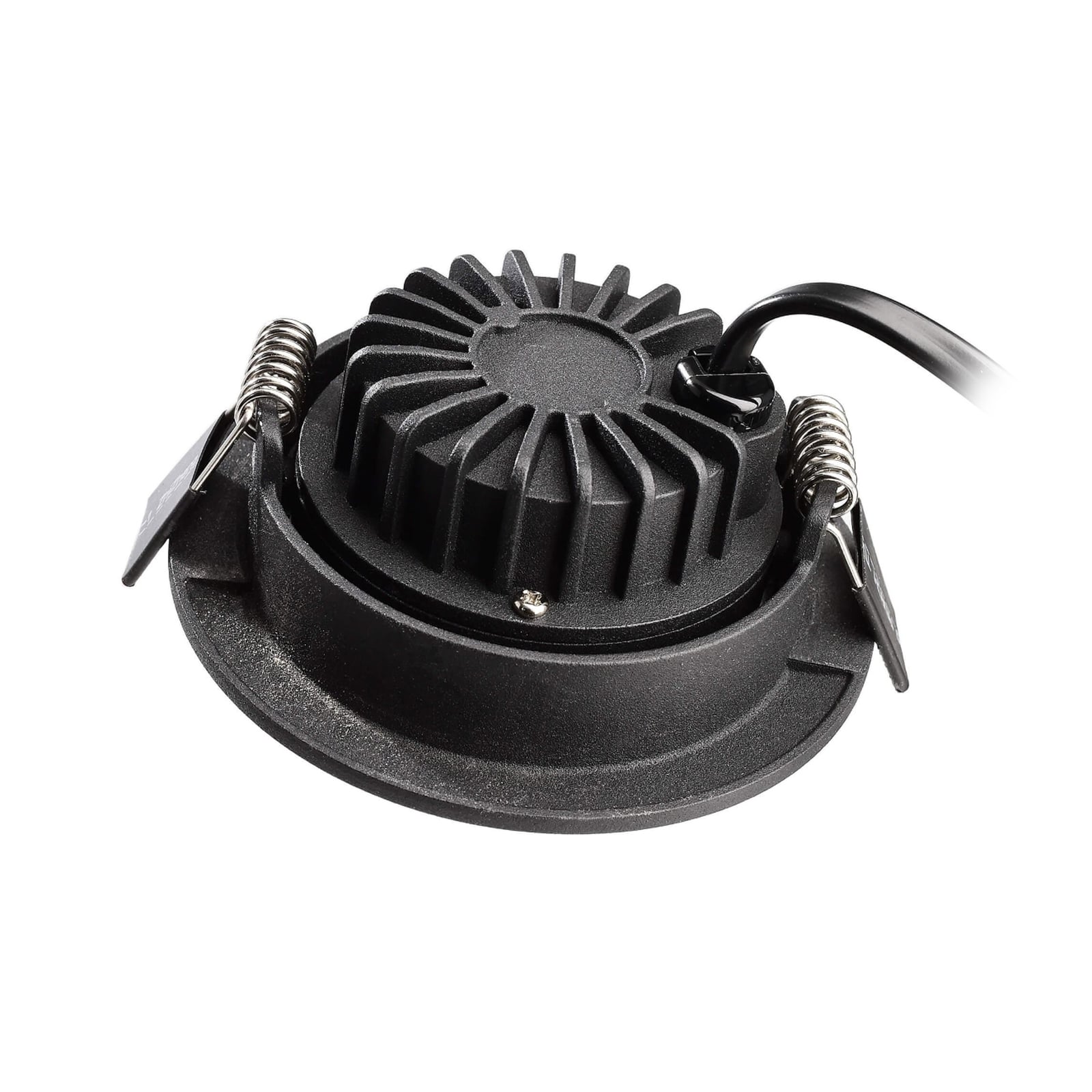LED innbyggingsspot Dione svingbar dimbar svart 8,5W IP44 detalj