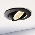 LED innbyggingsspot Dione svingbar svart IP44 dimbar 8,5W forfra