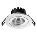 LED innbyggingsspot DL04 dimbar hvit forfra