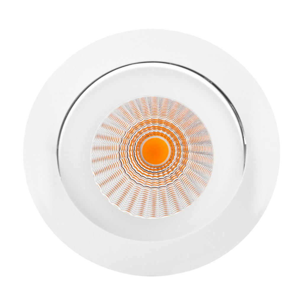 LED innbyggingsspot DL04 dimbar hvit montert i tak
