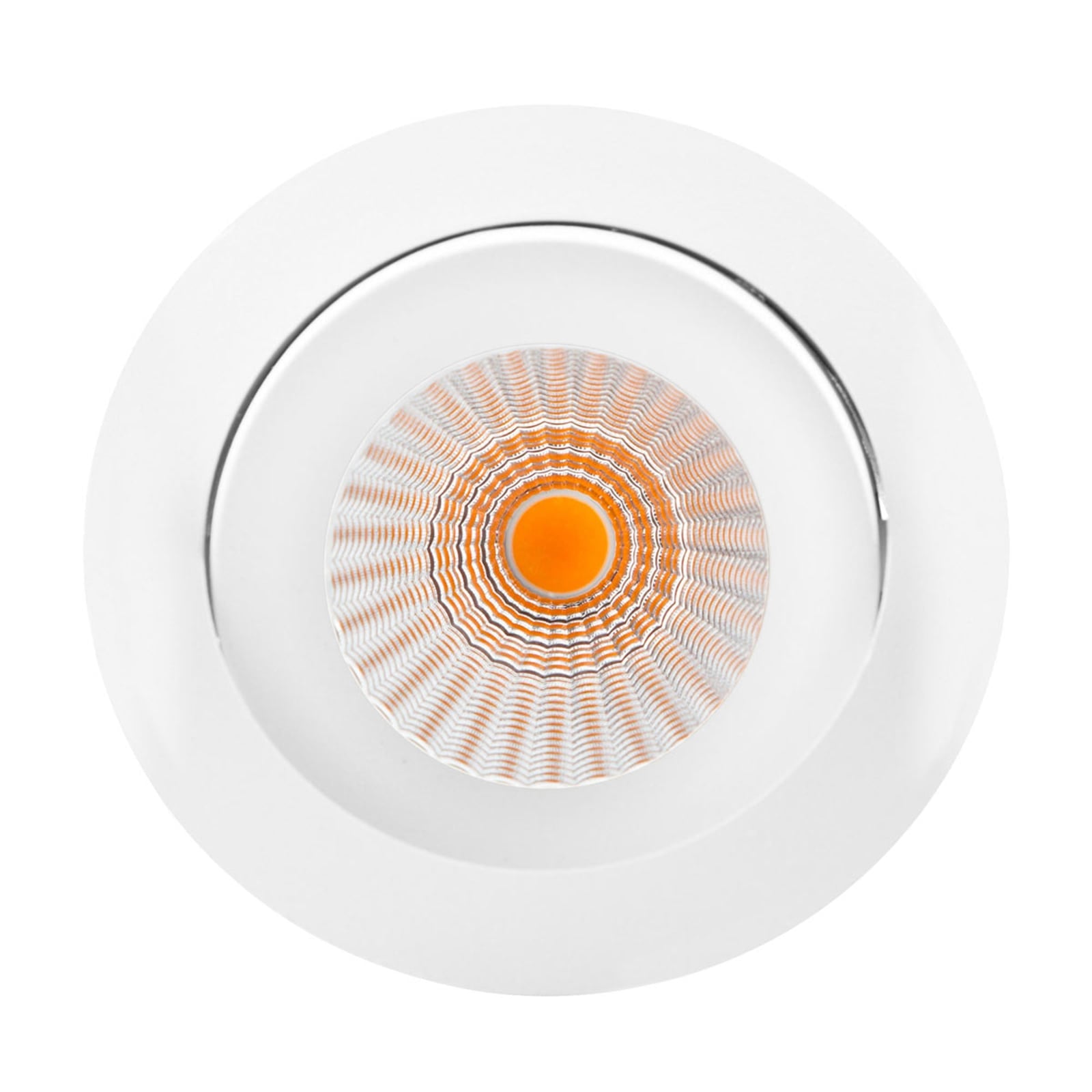 LED innbyggingsspot DL04 dimbar hvit montert i tak