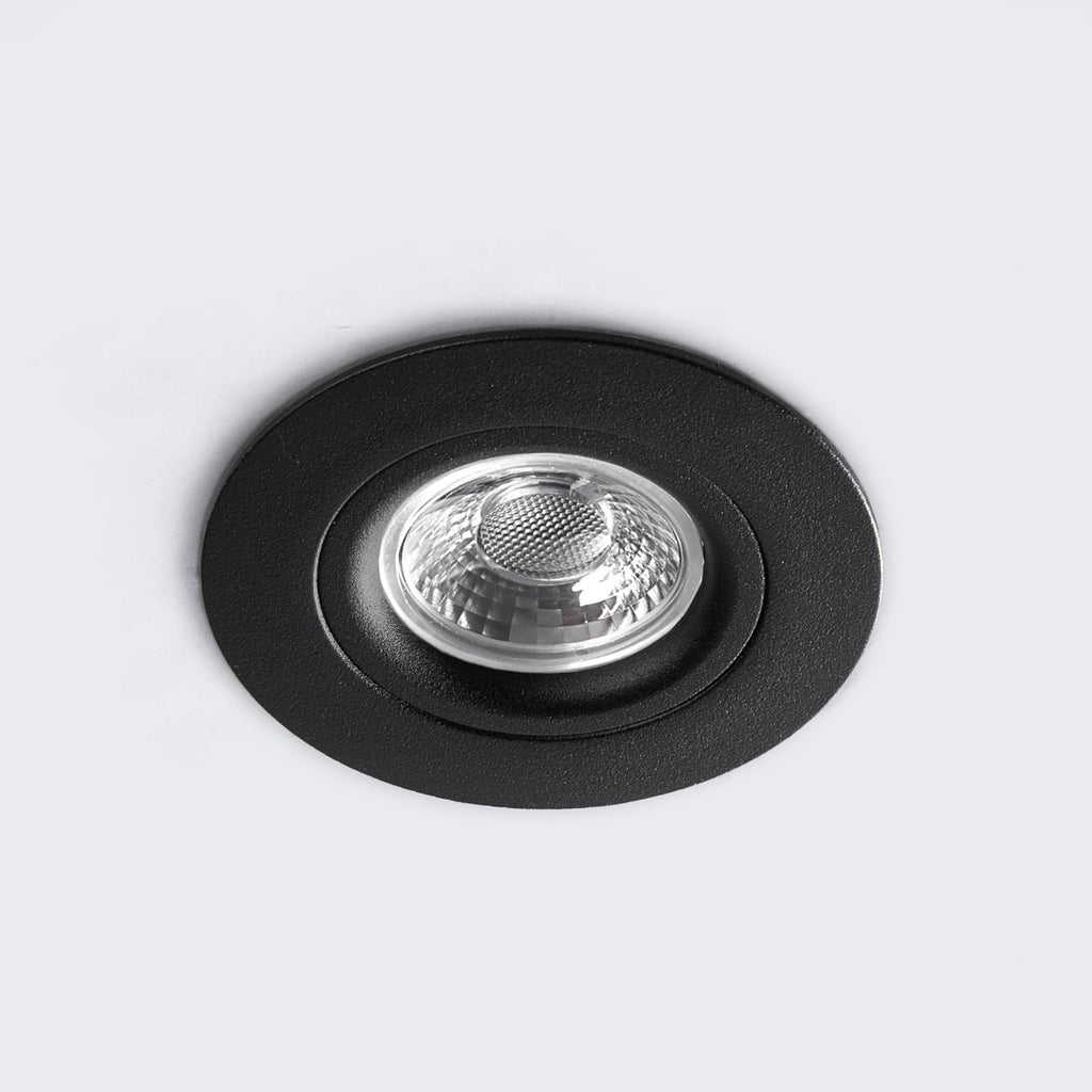 LED innbyggingsspot DL6809 dim-to-warm IP44 svart 7W bakside