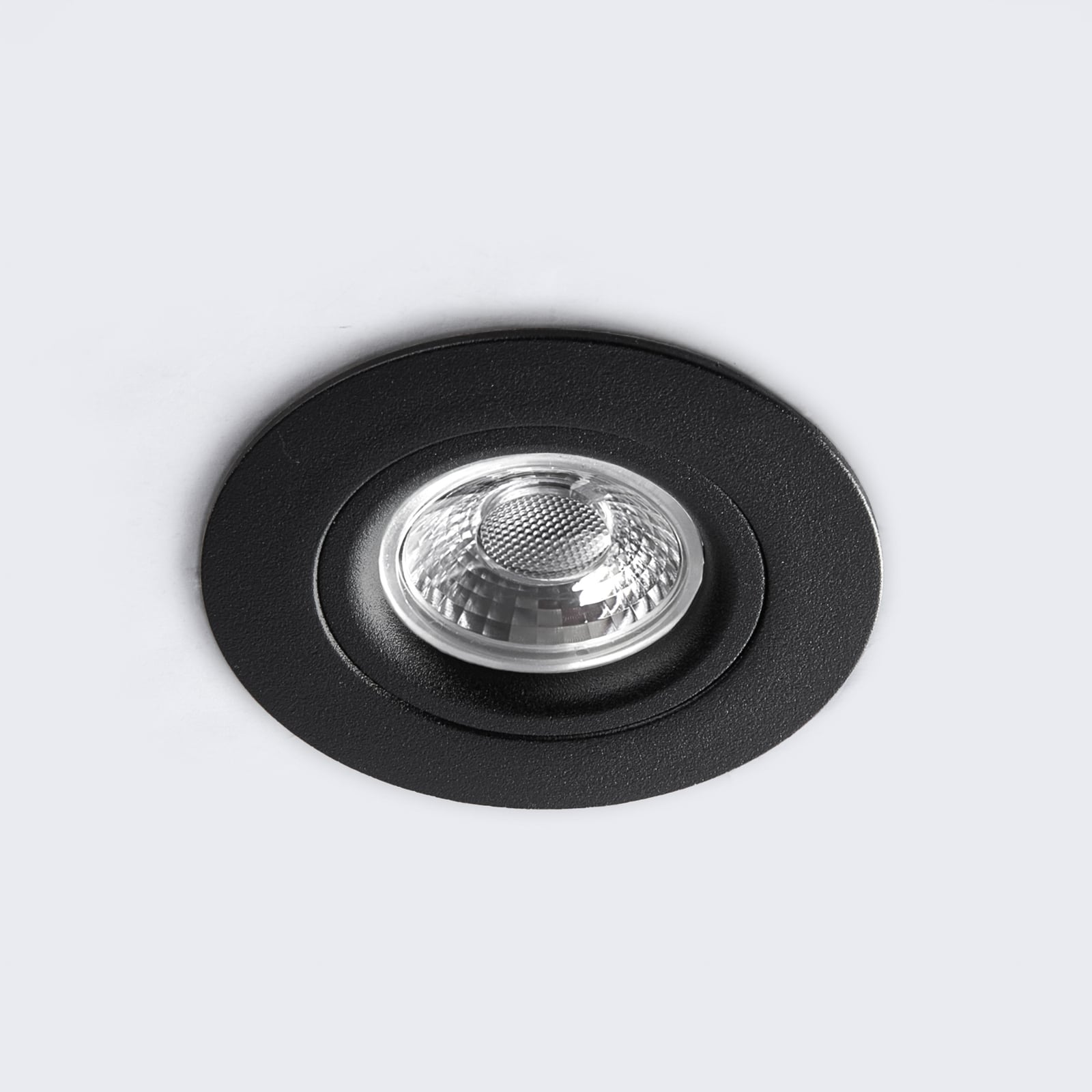 LED innbyggingsspot DL6809 dim-to-warm IP44 svart 7W bakside