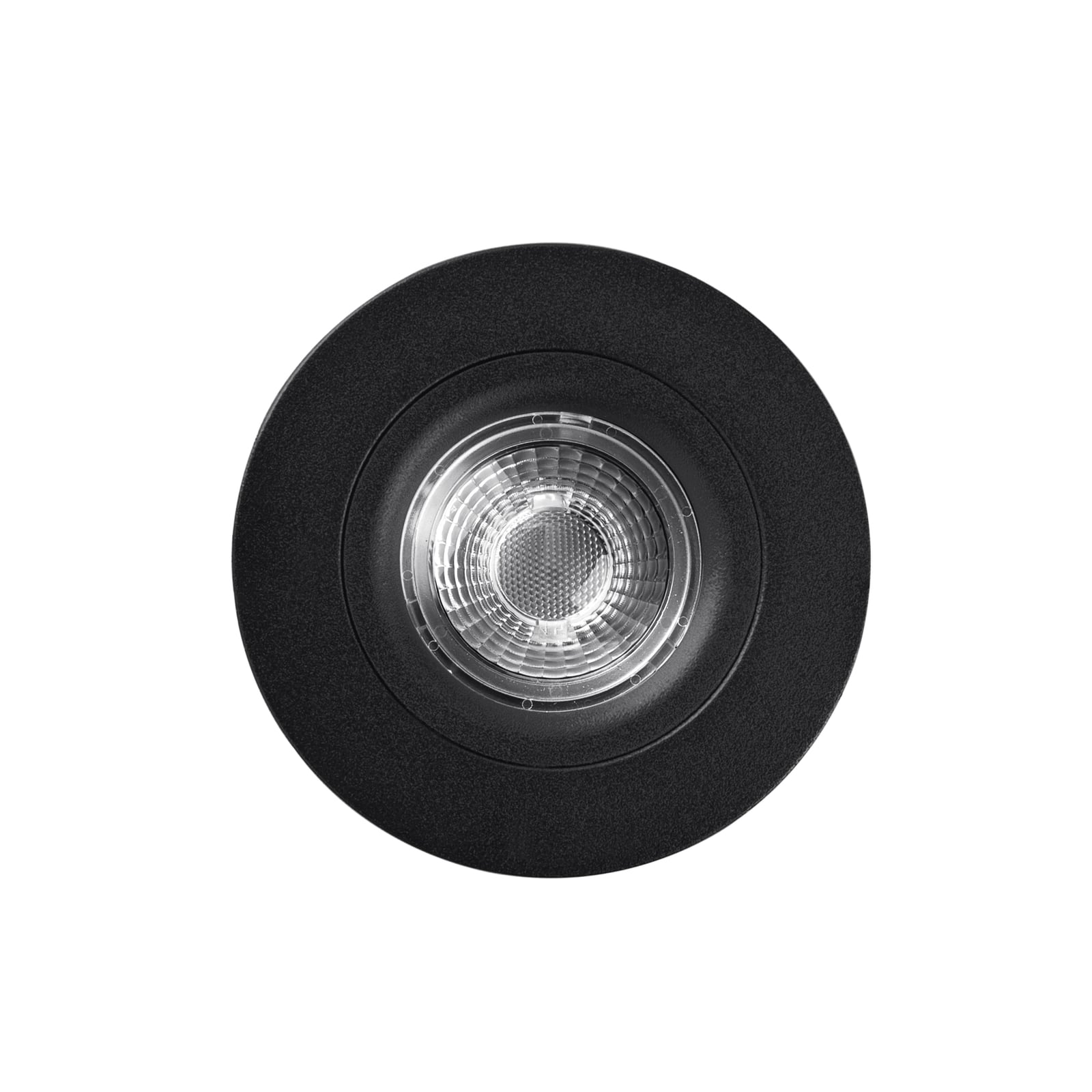 LED innbyggingsspot DL6809 dim-to-warm IP44 svart 7W detalj