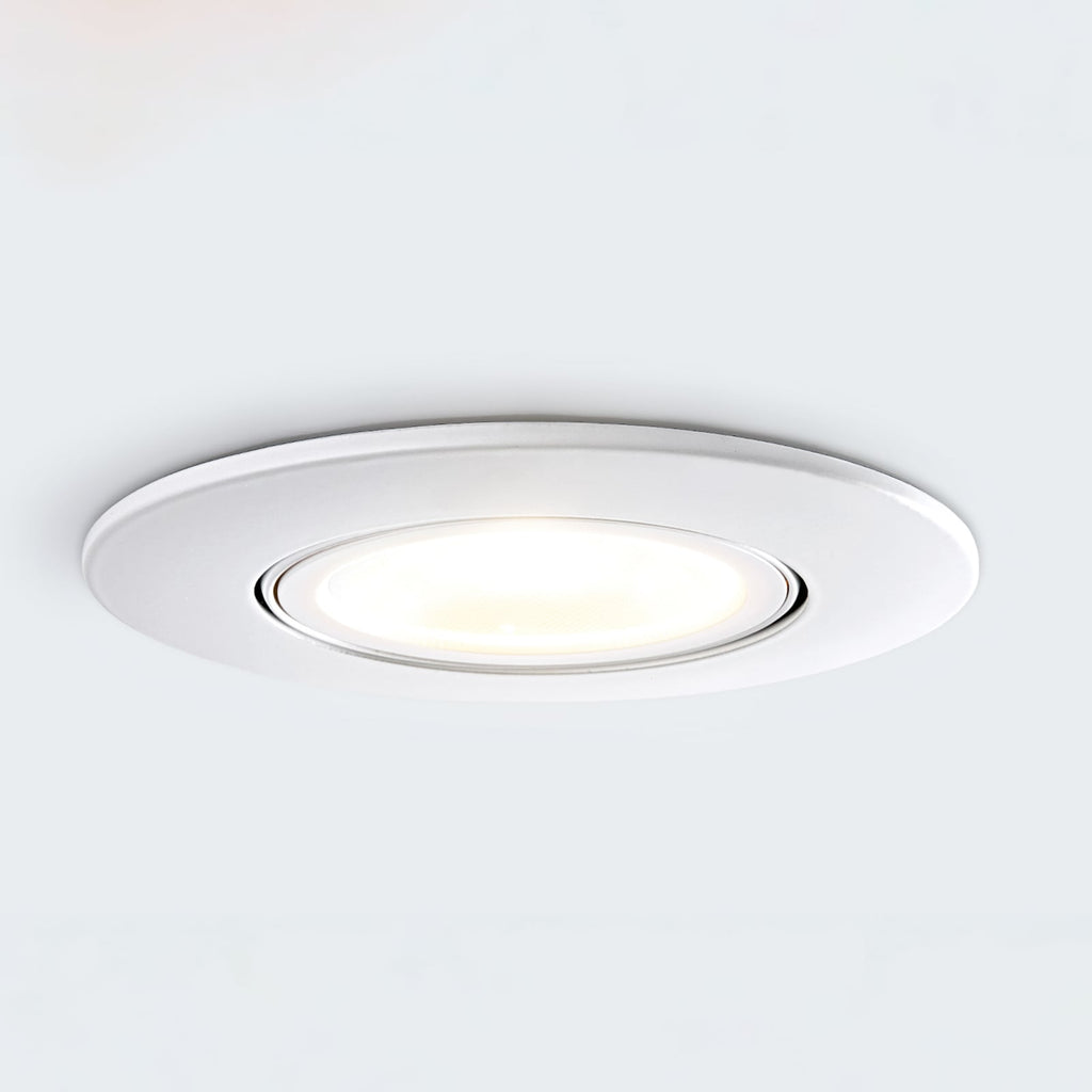Montert LED innbyggingsspot DL8002 svingbar dimbar 8,5W IP65 fra Heitronic i tak