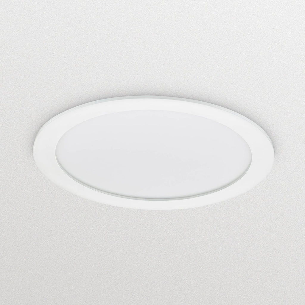 LED innbyggingsspot DN145B dimbar hvit Ø21,5 cm IP44 forfra
