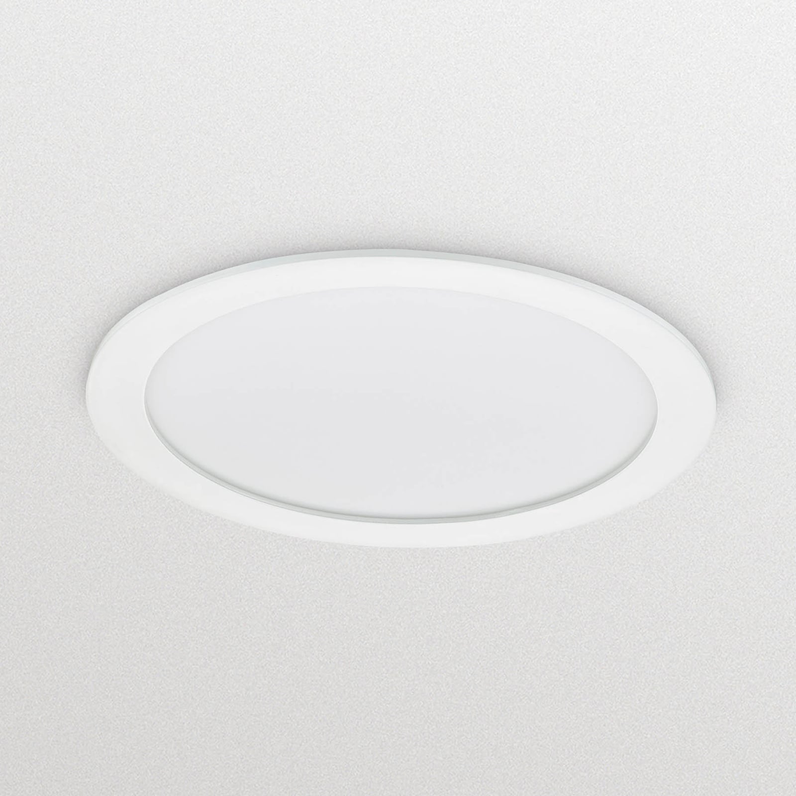 LED innbyggingsspot DN145B dimbar hvit Ø21,5 cm IP44 forfra