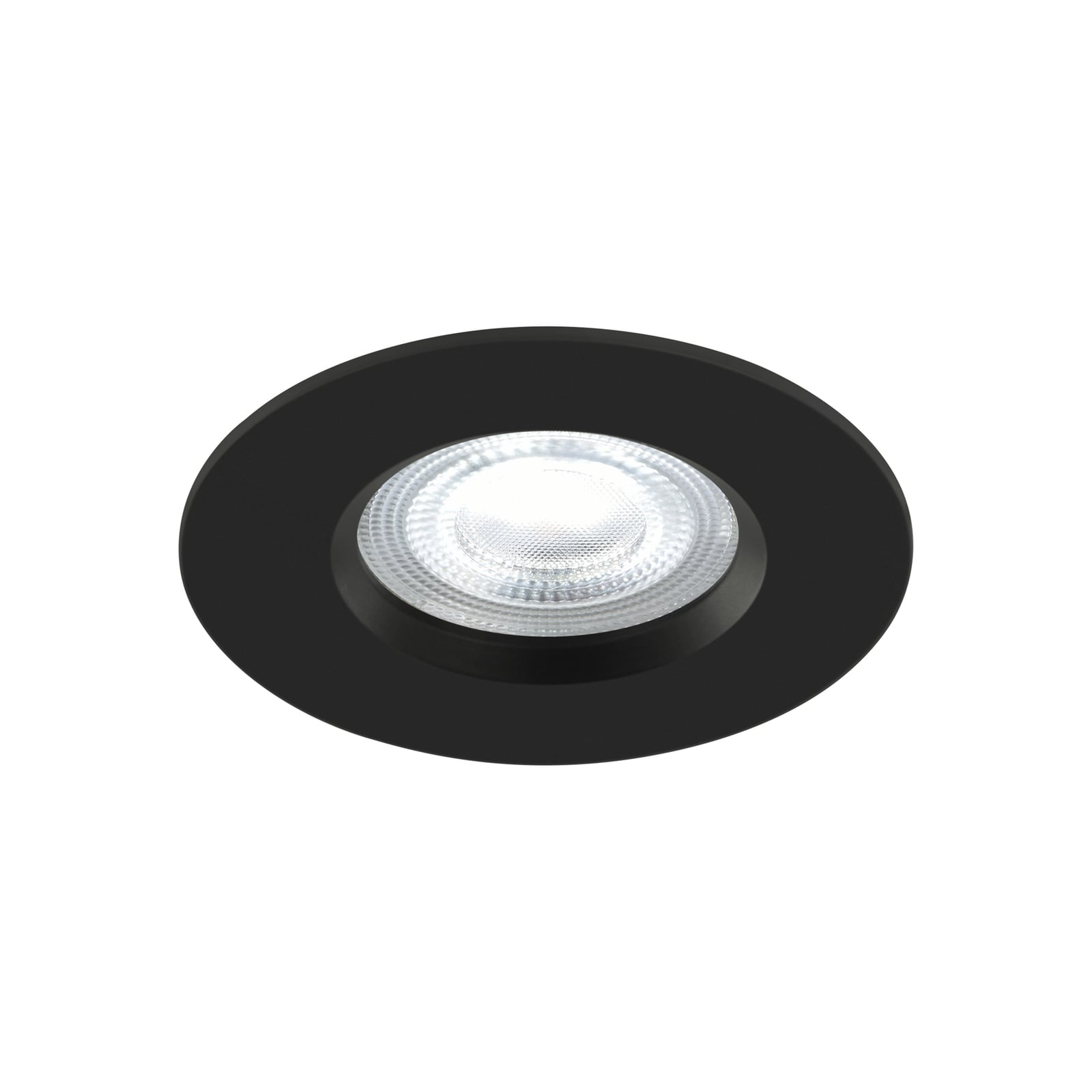 LED innbyggingsspot Don Smart 3-sett dimbar RGB CCT IP65 svart forfra