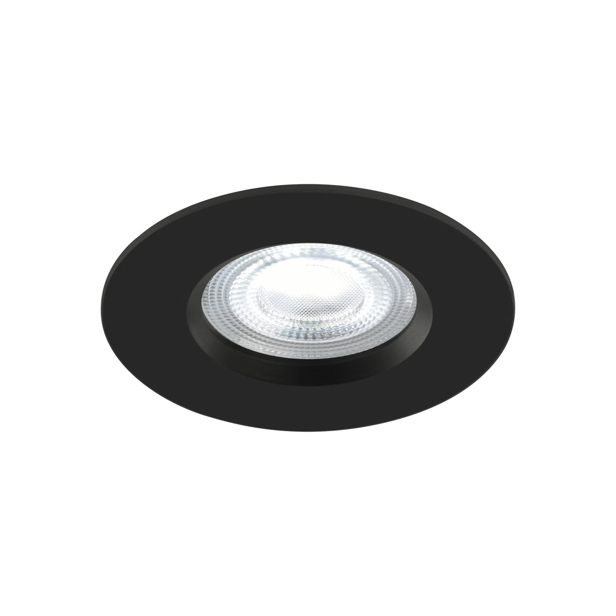 LED innbyggingsspot Don Smart 3-sett dimbar RGB CCT IP65 svart forfra