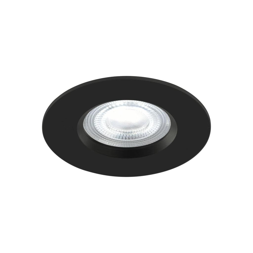 LED innbyggingsspot Don Smart RGBW dimbar IP65 svart forfra