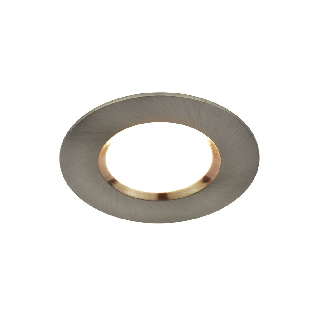 LED innbyggingsspot Dorado Smart dimbar CCT IP65 nikkel forfra