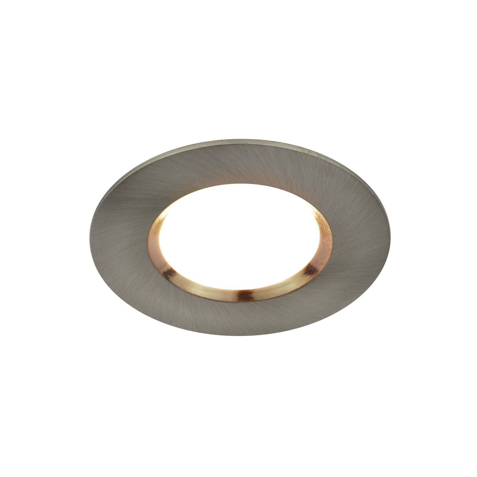LED innbyggingsspot Dorado Smart dimbar CCT IP65 nikkel forfra
