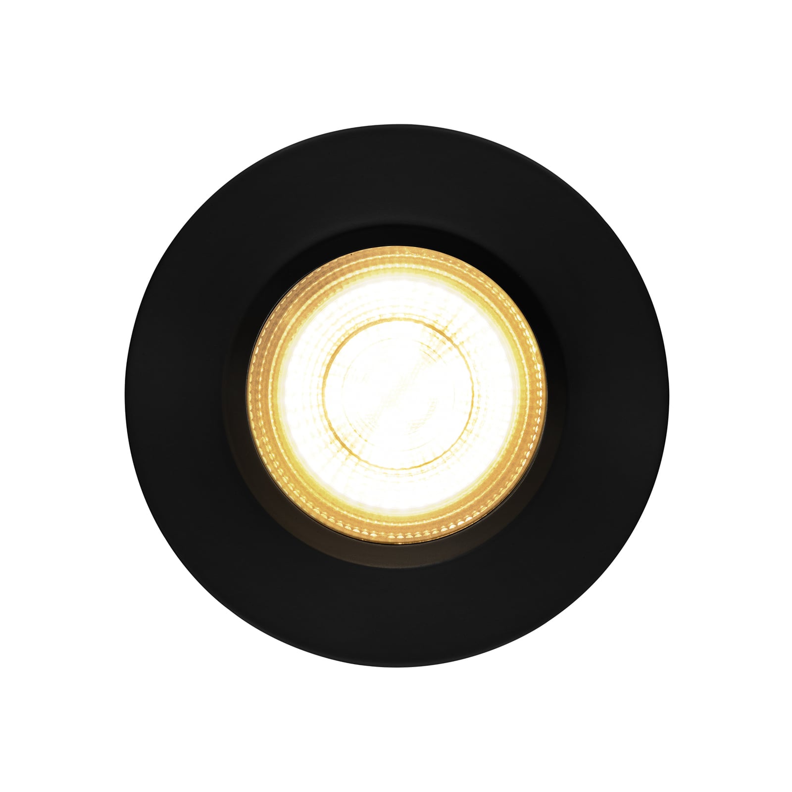 LED innbyggingsspot Dorado Smart dimbar CCT IP65 svart montert i tak