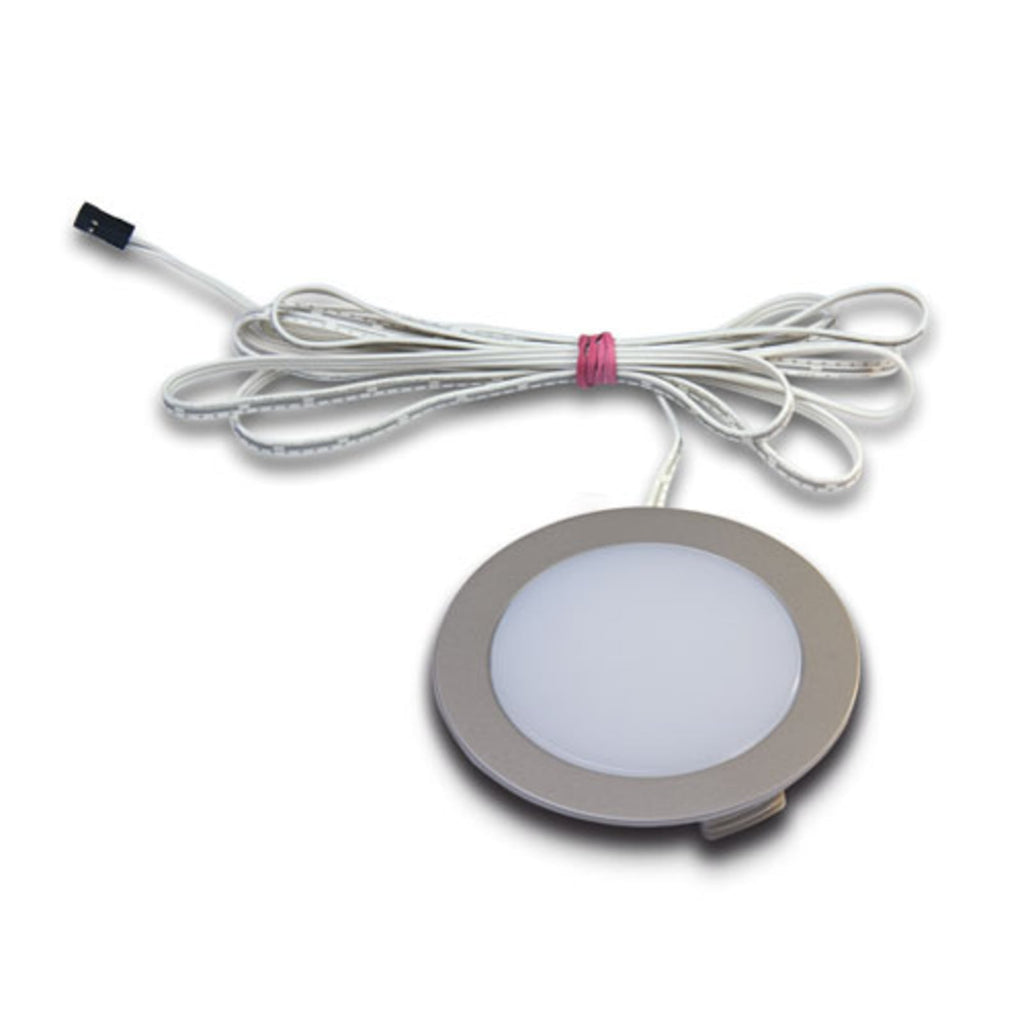 Bakside av LED innbyggingsspot Dynamic rund dimbar CCT Ø7,5 cm IP44 Hera