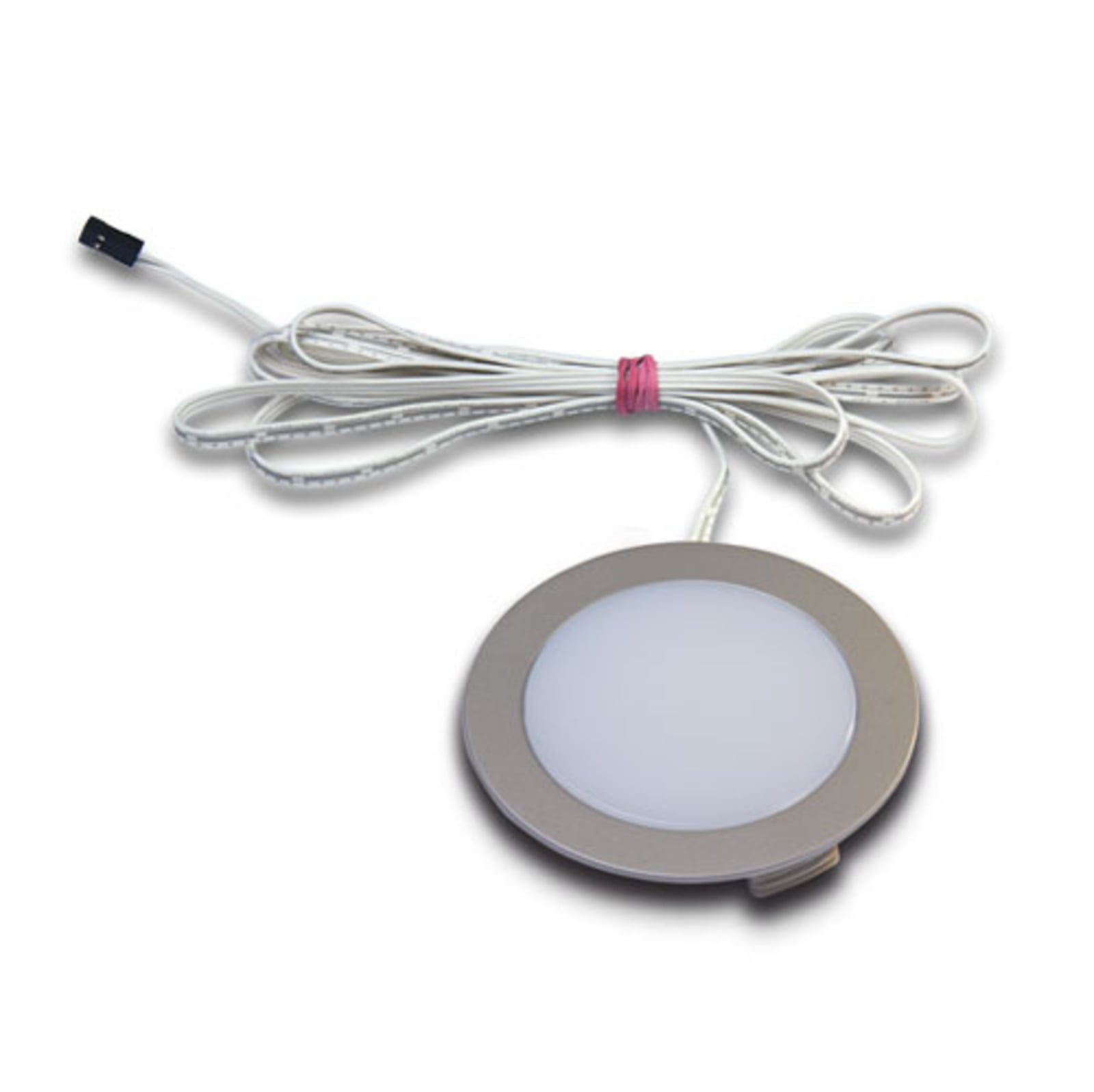 Bakside av LED innbyggingsspot Dynamic rund dimbar CCT Ø7,5 cm IP44 Hera