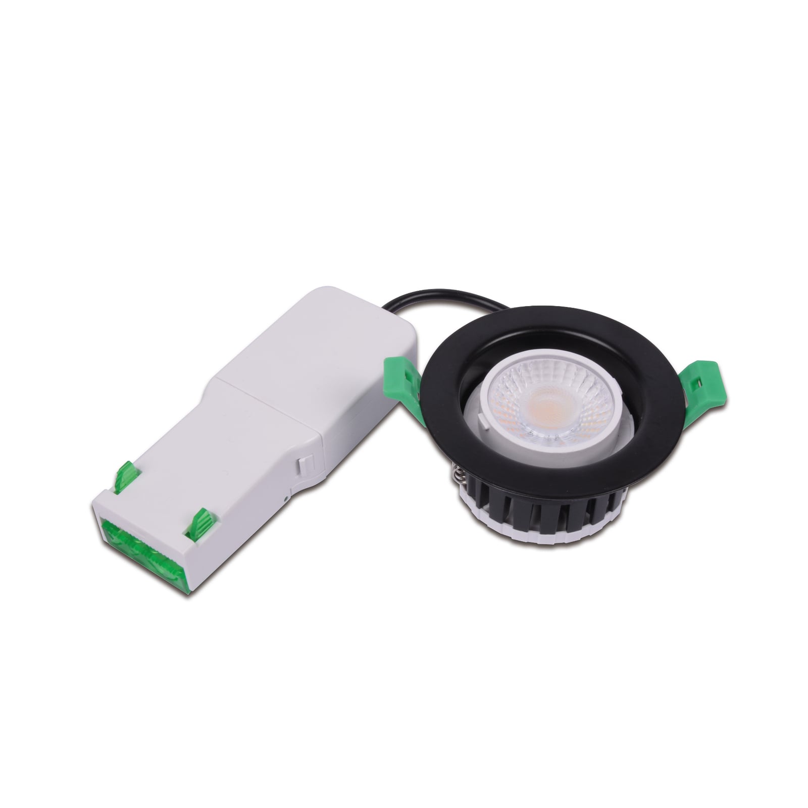 LED innbyggingsspot Eco R 68 dimbar CCT Ø9 cm IP65 svart