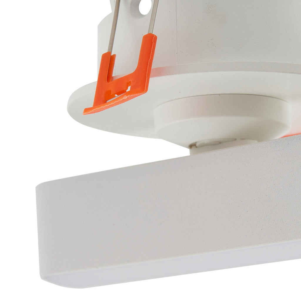 Sidevisning av LED innbyggingsspot Eldrin dimbar hvit 13,1 cm 3,6W