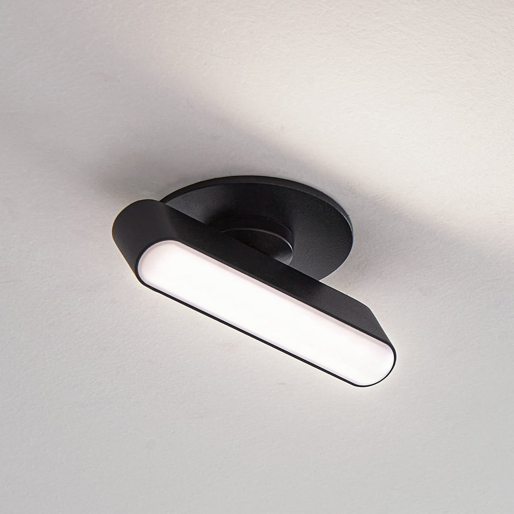 LED innbyggingsspot Eldrin svart dimbar svingbar forfra