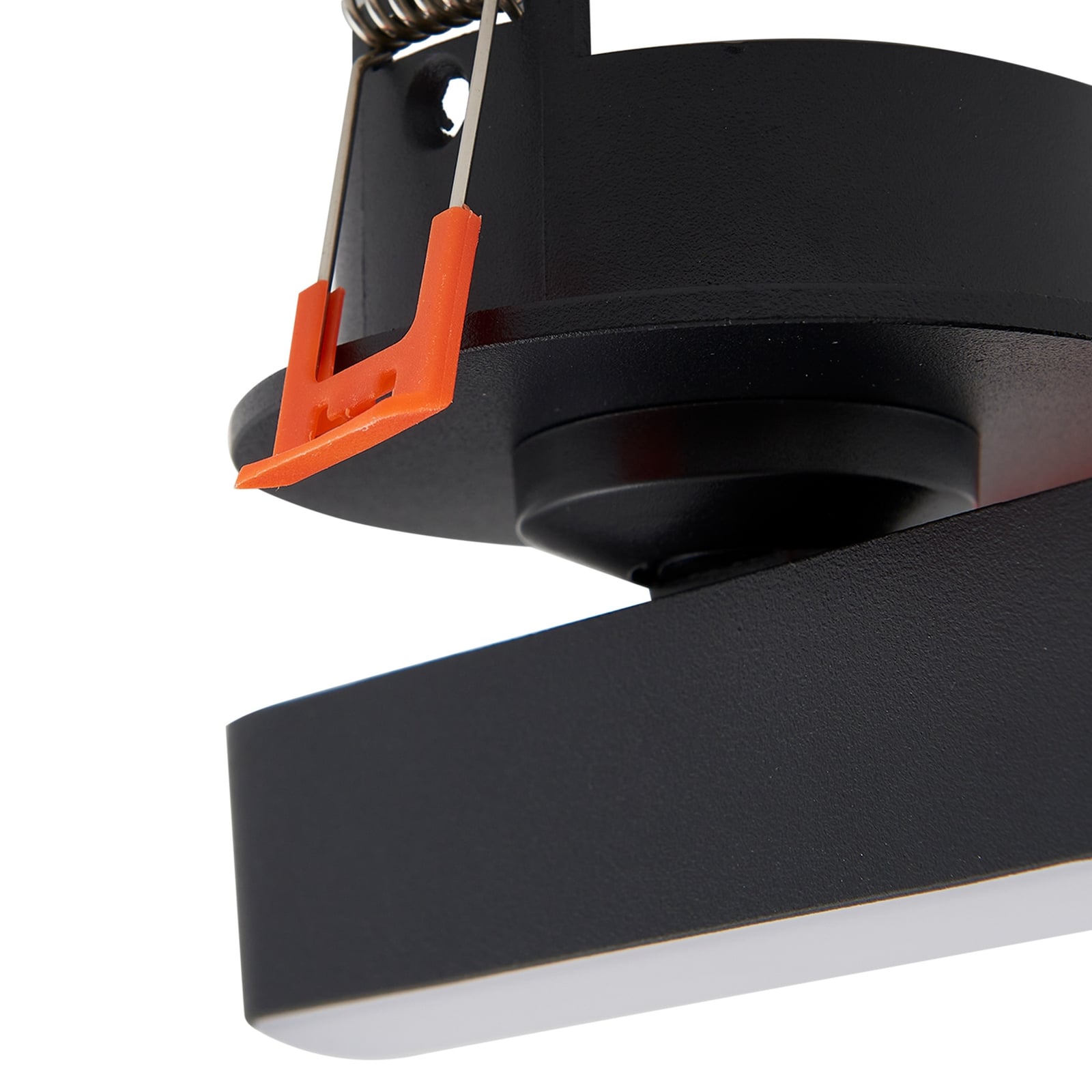 LED innbyggingsspot Eldrin svart dimbar svingbar sideprofil