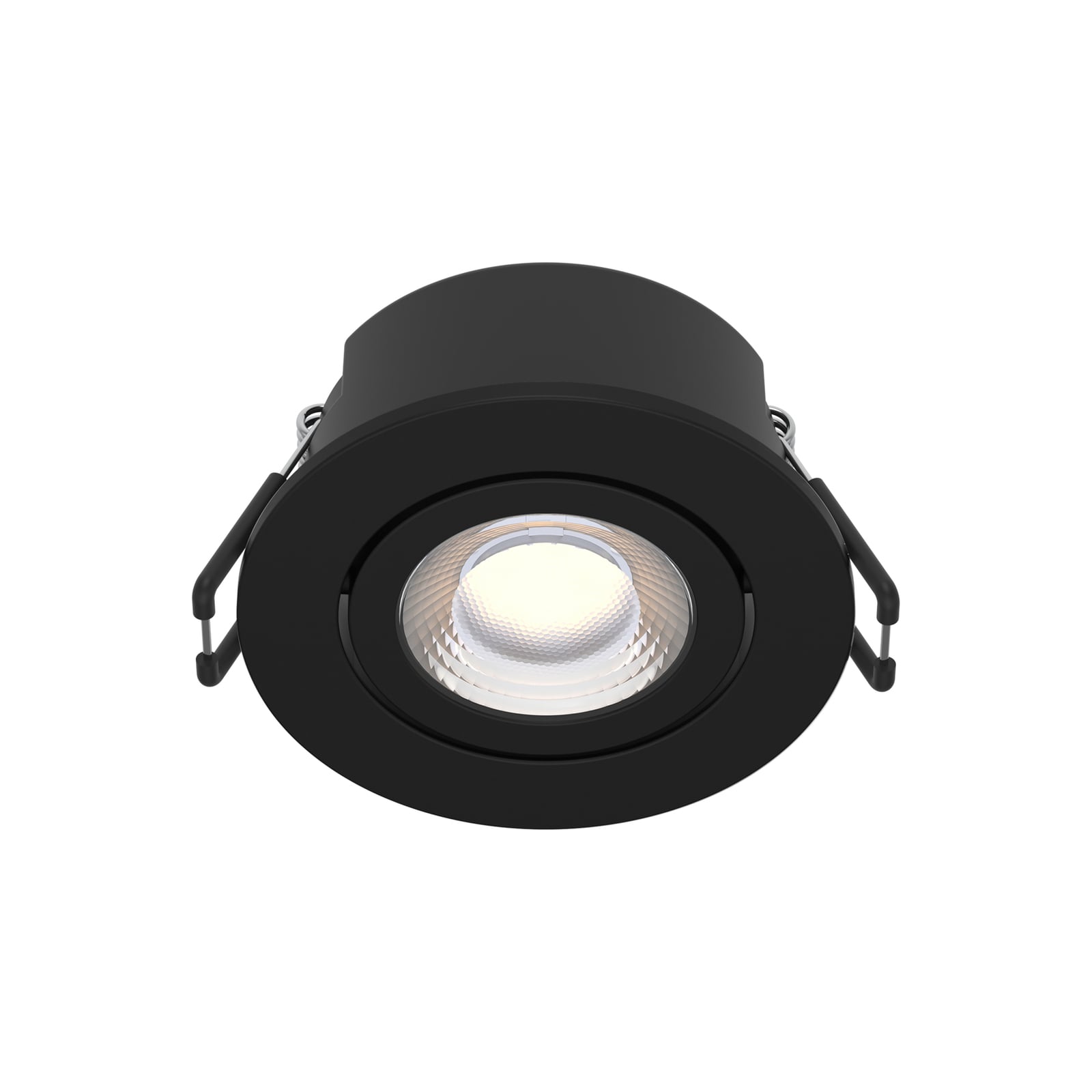 LED innbyggingsspot Eliar svart svingbar CCT dimbar IP65 forfra