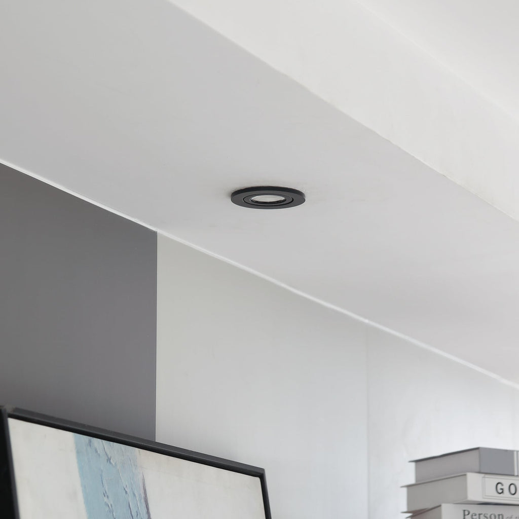 Detalj av LED innbyggingsspot Eliar svart svingbar CCT dimbar IP65
