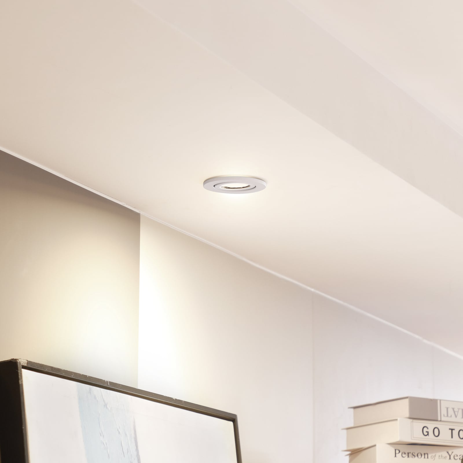 LED innbyggingsspot Eliar svingbar dimbar IP65 CCT hvit bakside
