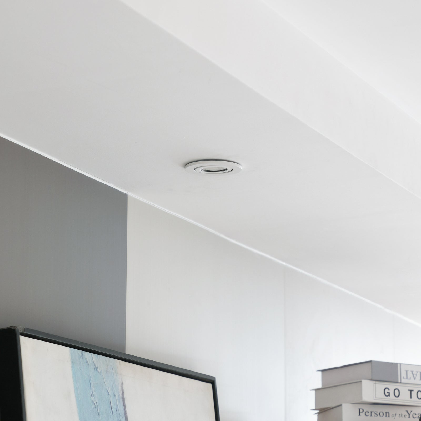 LED innbyggingsspot Eliar svingbar dimbar IP65 CCT hvit detalj