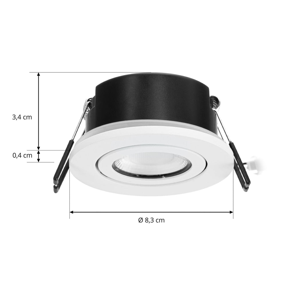 LED innbyggingsspot Eliar svingbar dimbar IP65 CCT hvit nærbilde