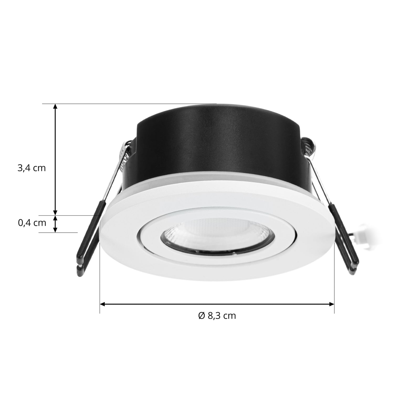 LED innbyggingsspot Eliar svingbar dimbar IP65 CCT hvit nærbilde