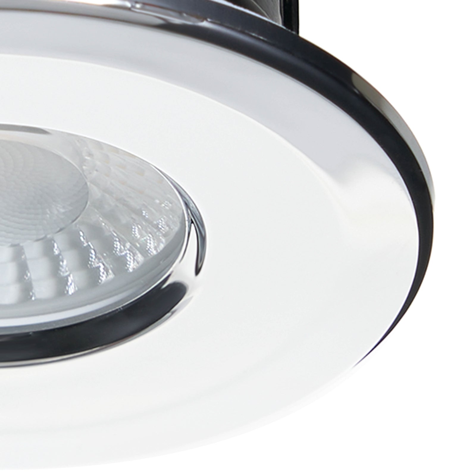 LED innbyggingsspot Elmon CCT dimbar krom IP65 8W med kabel