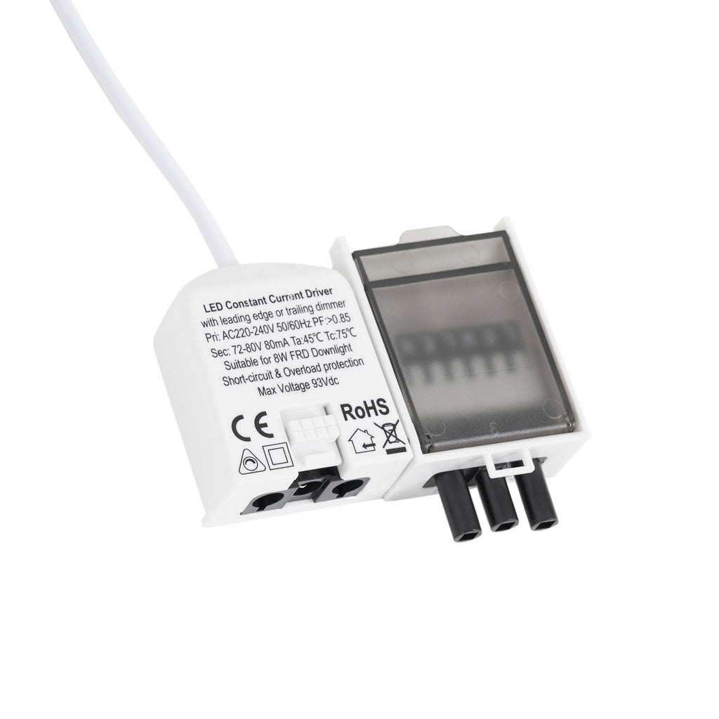 LED innbyggingsspot Elmon CCT dimbar krom IP65 8W i interiør
