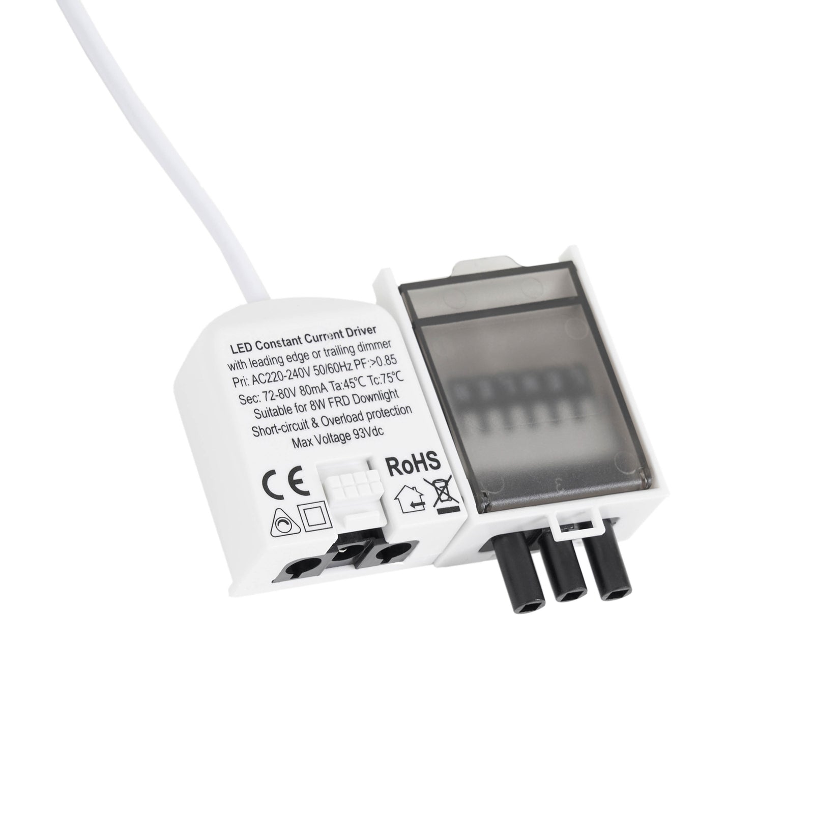 LED innbyggingsspot Elmon CCT dimbar krom IP65 8W i interiør