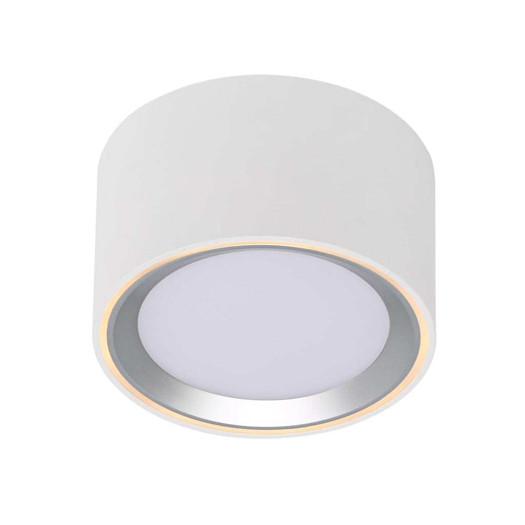 LED innbyggingsspot Fallon hvit stål Ø10 cm front